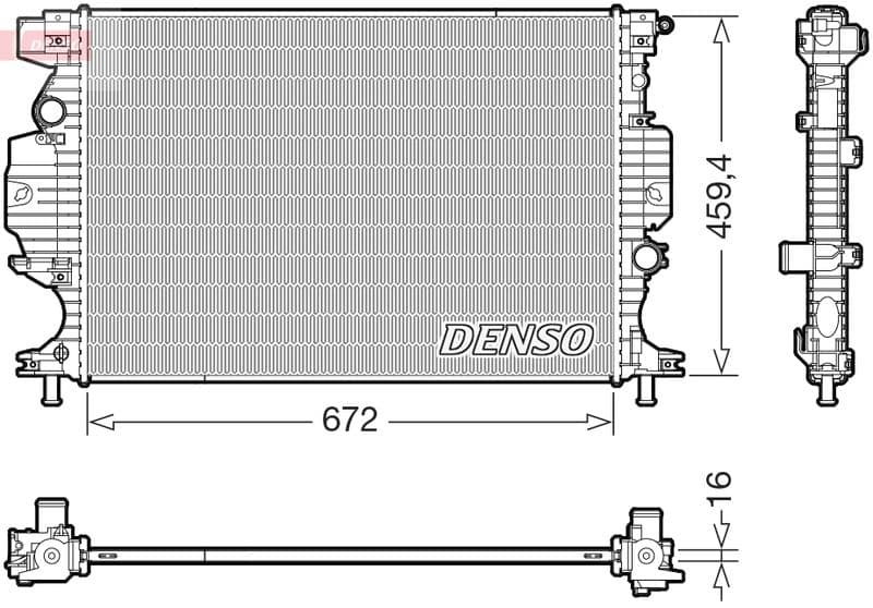 Radiator, racire motor DENSO DRM10121