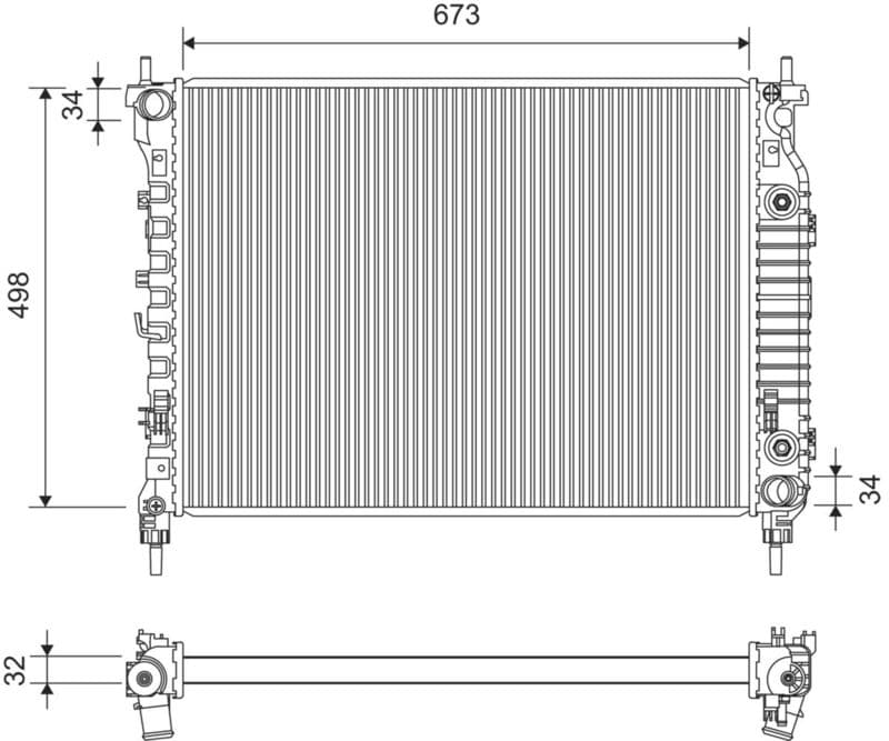 Radiator, racire motor VALEO 701361