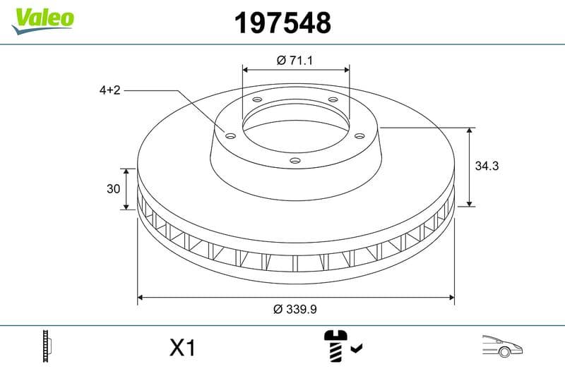 Disc frana VALEO 197548