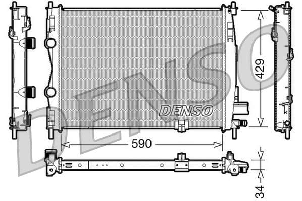 Radiator, racire motor DENSO DRM46018
