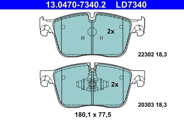 set placute frana,frana disc ATE Ceramic 13.0470-7340.2