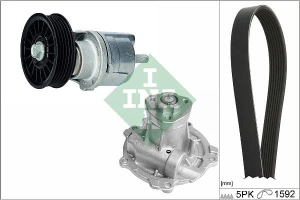 Pompa apa + Set curea transmisie cu caneluri Schaeffler INA 529 0161 31