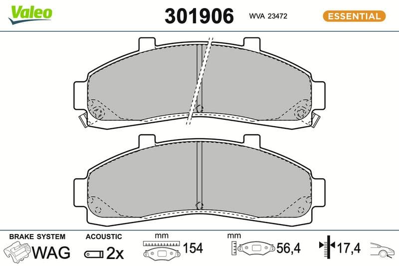 set placute frana,frana disc VALEO FIRST 301906