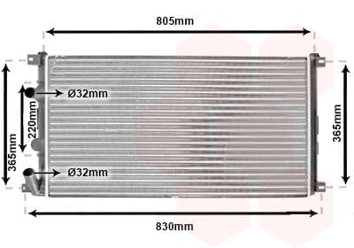 Radiator, racire motor VAN WEZEL 43002322