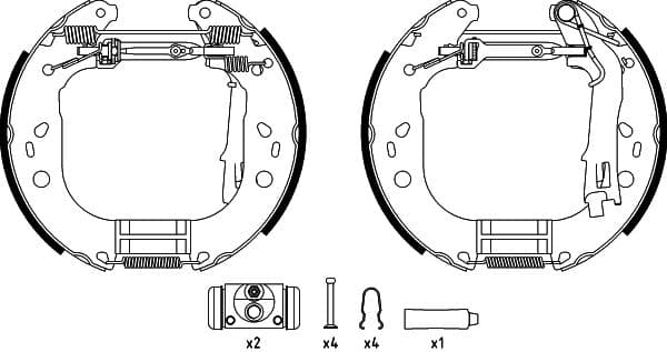 Set saboti frana TEXTAR Shoe Kit Pro 84067600