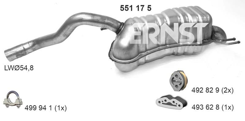 Toba esapament finala ERNST 551175