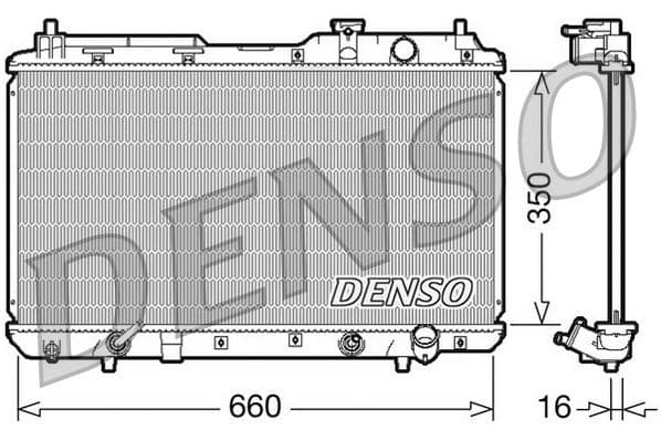 Radiator, racire motor DENSO DRM40010