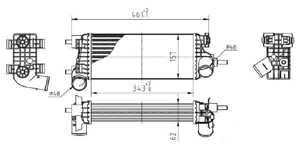 Intercooler, compresor MTR 13054666