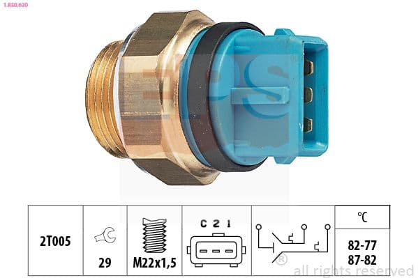 Comutator temperatura, ventilator radiator EPS Made in Italy - OE Equivalent 1.850.630