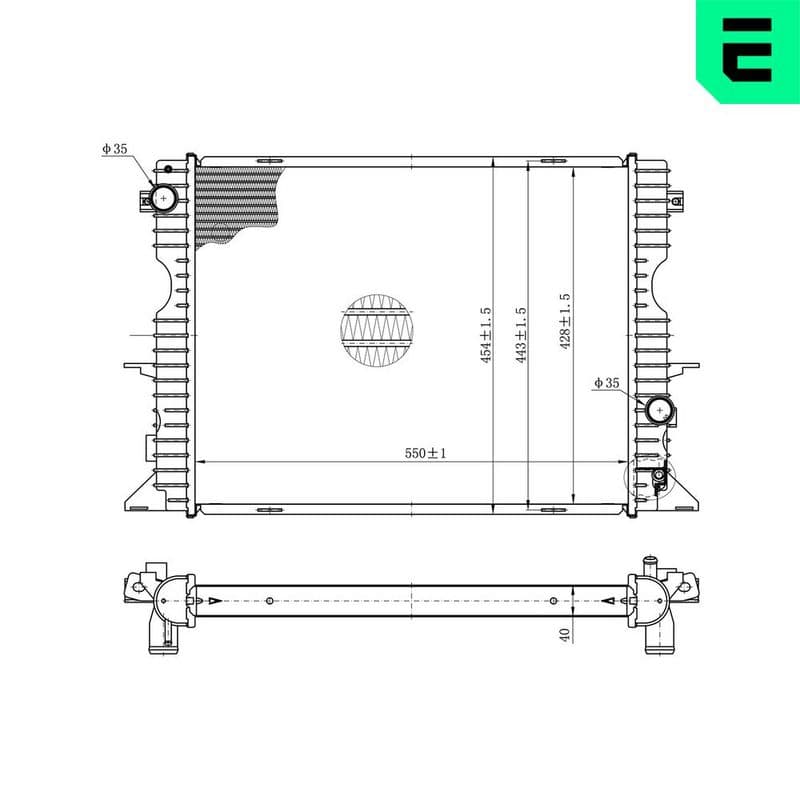 Radiator, racire motor ERA 673068