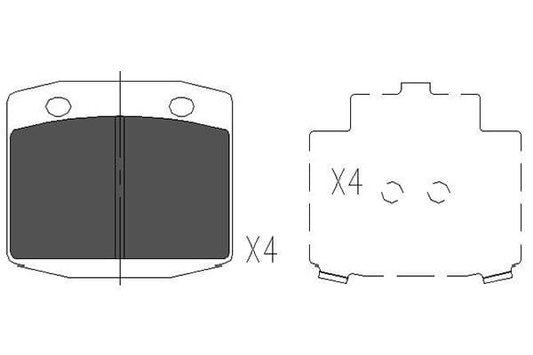set placute frana,frana disc KAVO PARTS KBP-6570