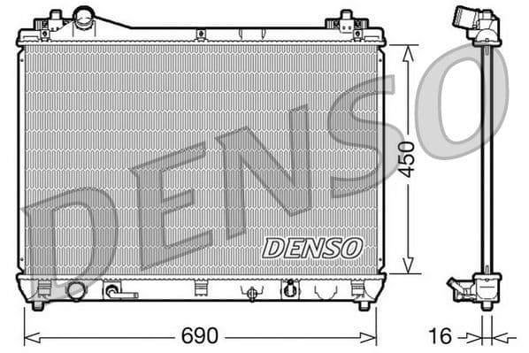 Radiator, racire motor DENSO DRM47017