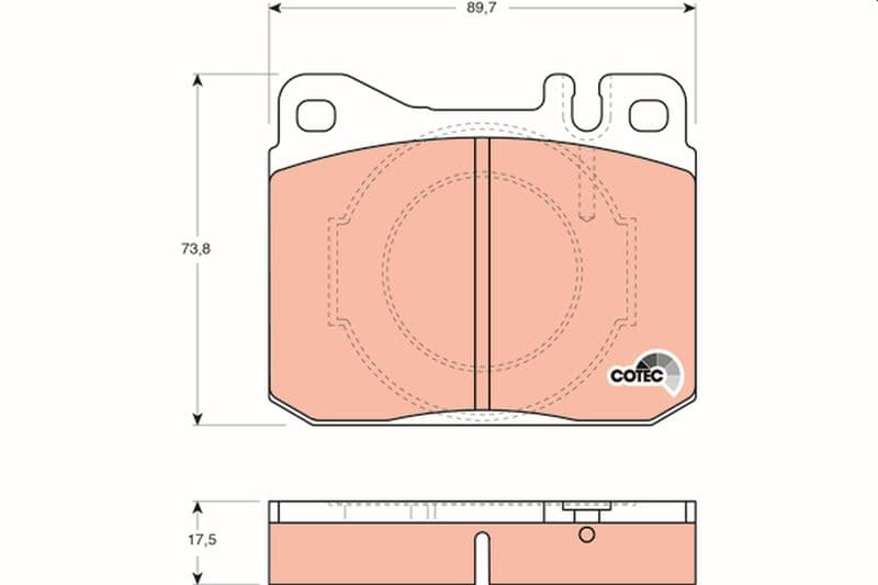 set placute frana,frana disc TRW COTEC GDB264