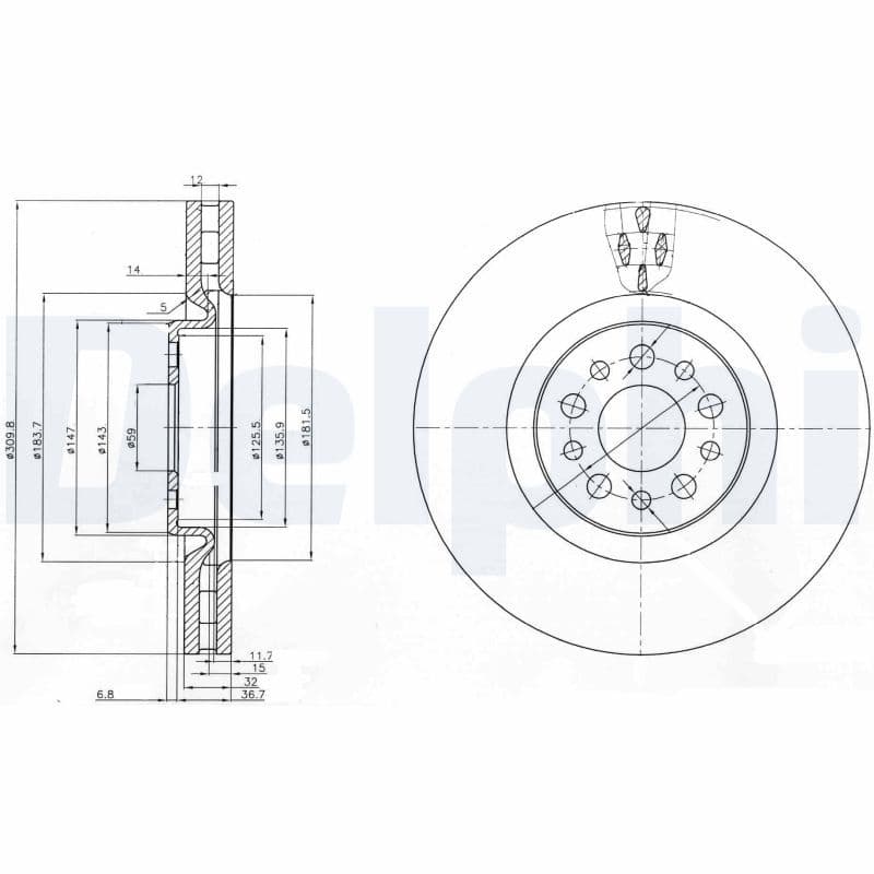Disc frana DELPHI BG3898