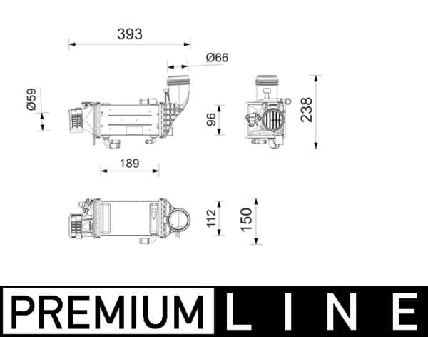 Intercooler, compresor MAHLE BEHR *** PREMIUM LINE *** CI 752 000P
