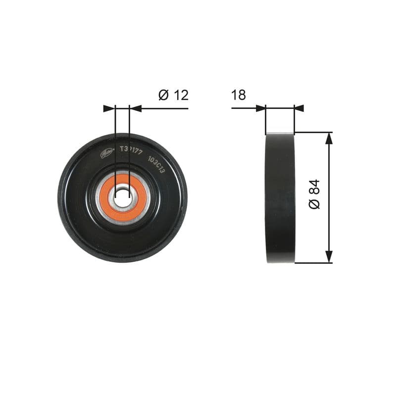 rola intinzator,curea transmisie GATES DriveAlign™ T39177