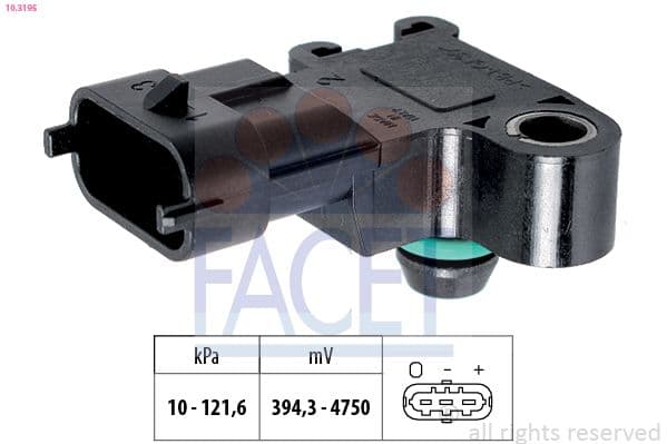 Senzor, presiune galerie admisie FACET Made in Italy - OE Equivalent 10.3195