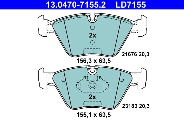 set placute frana,frana disc ATE Ceramic 13.0470-7155.2