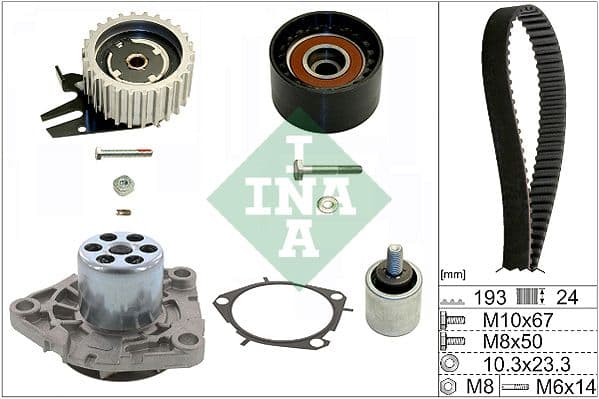 Set pompa apa + curea dintata Schaeffler INA 530 0619 30