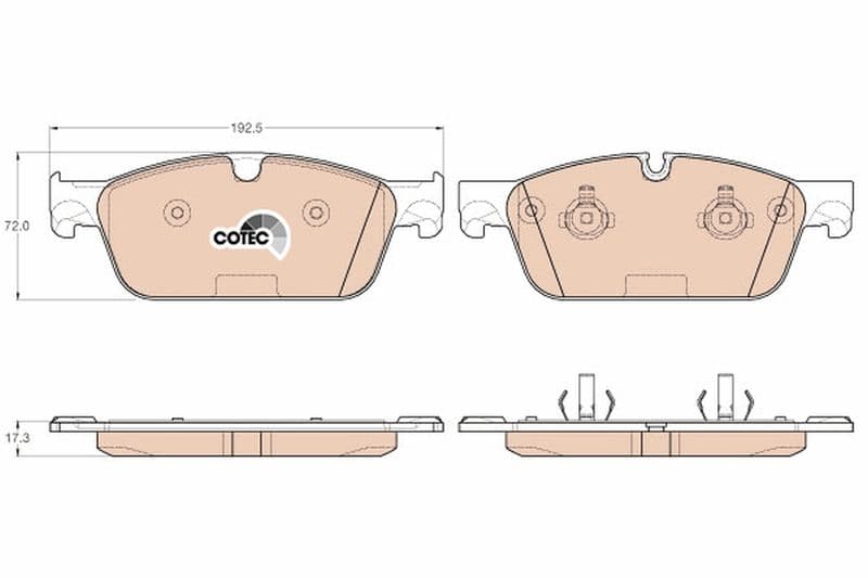 set placute frana,frana disc TRW COTEC GDB1970