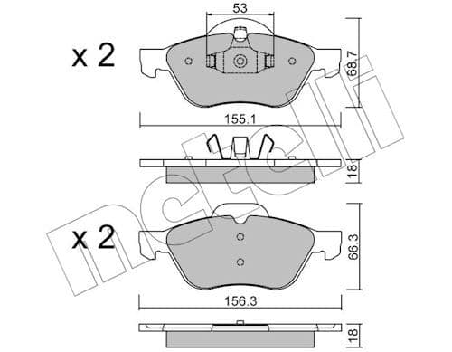 set placute frana,frana disc METELLI 22-0335-0