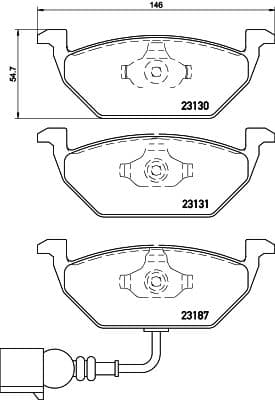 set placute frana,frana disc HELLA-PAGID 8DB 355 008-551