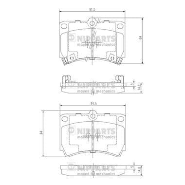 set placute frana,frana disc NIPPARTS J3603036