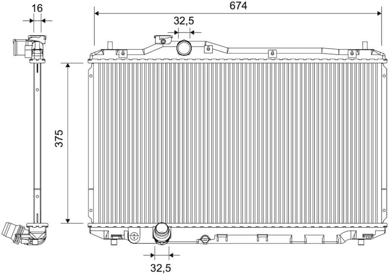 Radiator, racire motor VALEO 701753