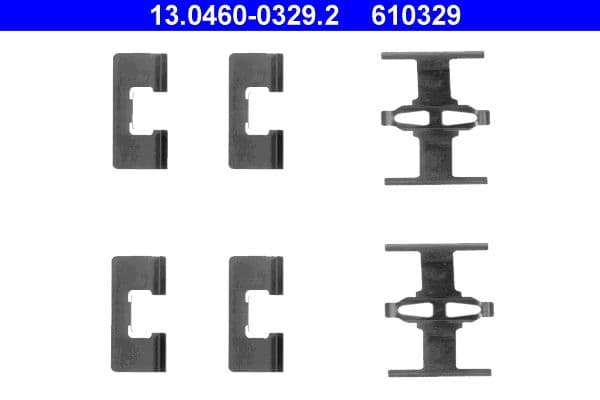 Set accesorii, placute frana ATE 13.0460-0329.2