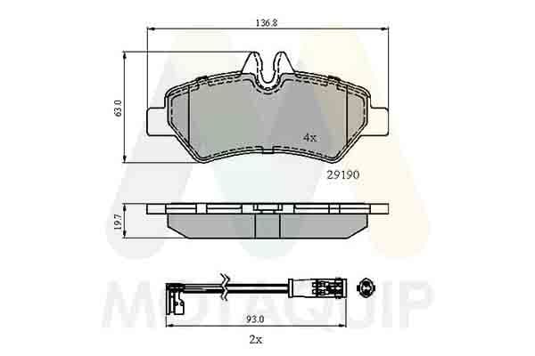 set placute frana,frana disc MOTAQUIP LVXL1312