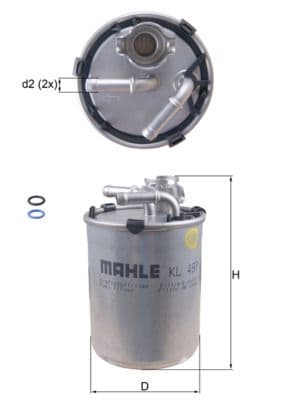 filtru combustibil MAHLE KL 497D