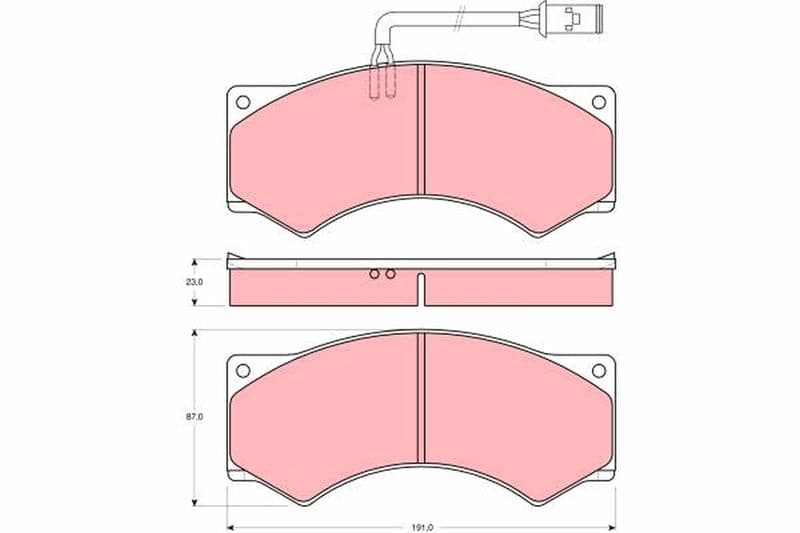 set placute frana,frana disc TRW GDB5054