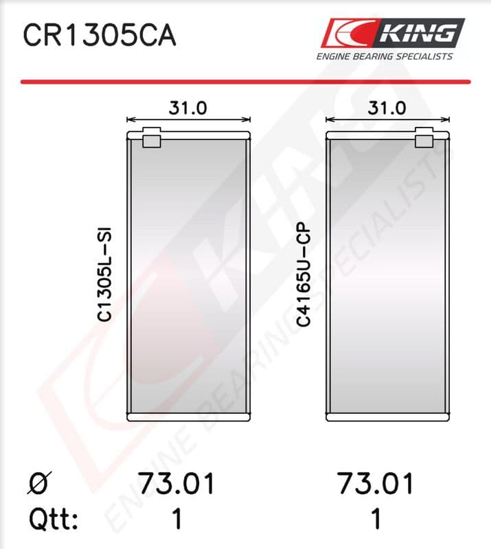 Cuzinet bielă KING CR1305CA0.25