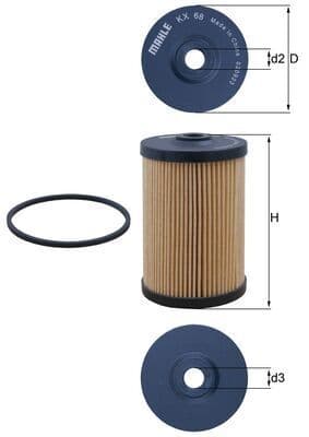 filtru combustibil MAHLE KX 68D