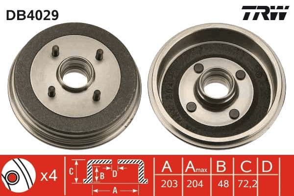 Tambur frana TRW DB4029
