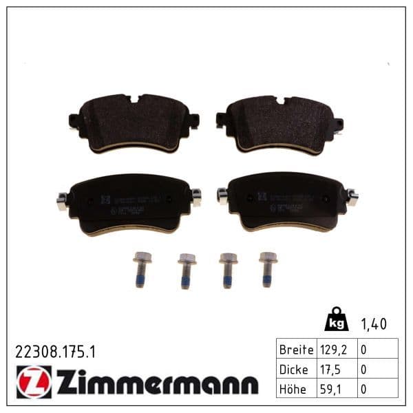 set placute frana,frana disc ZIMMERMANN 22308.175.1