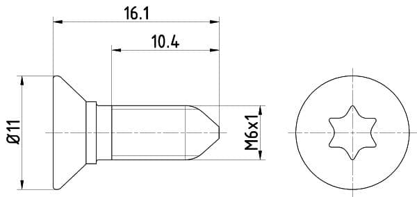Surub, disc frana TEXTAR TPM0008