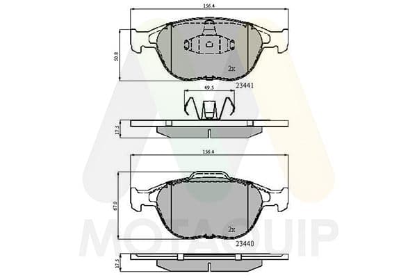 set placute frana,frana disc MOTAQUIP LVXL1046