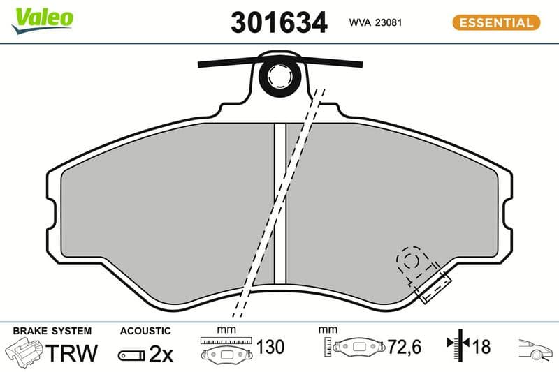 set placute frana,frana disc VALEO FIRST 301634