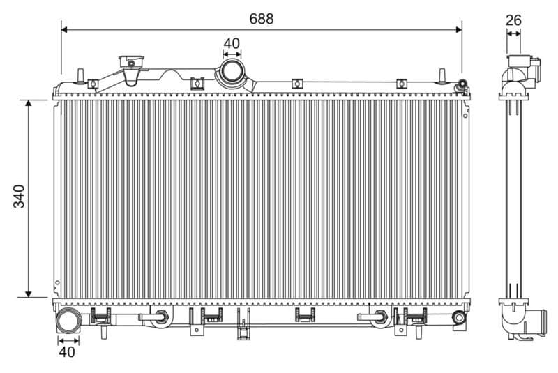 Radiator, racire motor VALEO 701196