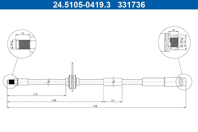 Furtun frana ATE 24.5105-0419.3