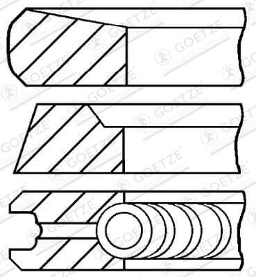 Set segmenti piston GOETZE ENGINE 08-436107-00