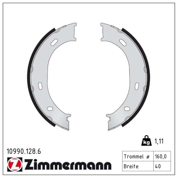 Set saboti frana, frana de mana ZIMMERMANN 10990.128.6