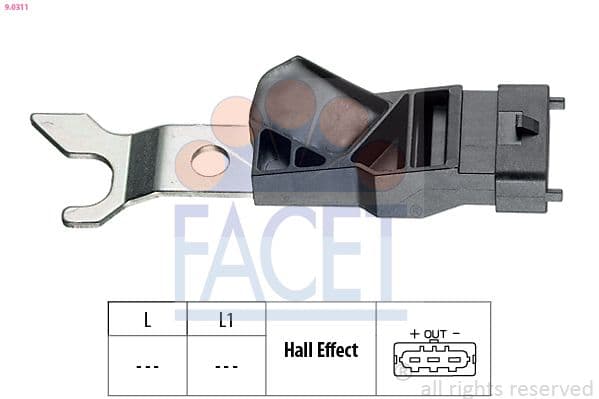 senzor,pozitie ax cu came FACET Made in Italy - OE Equivalent 9.0311