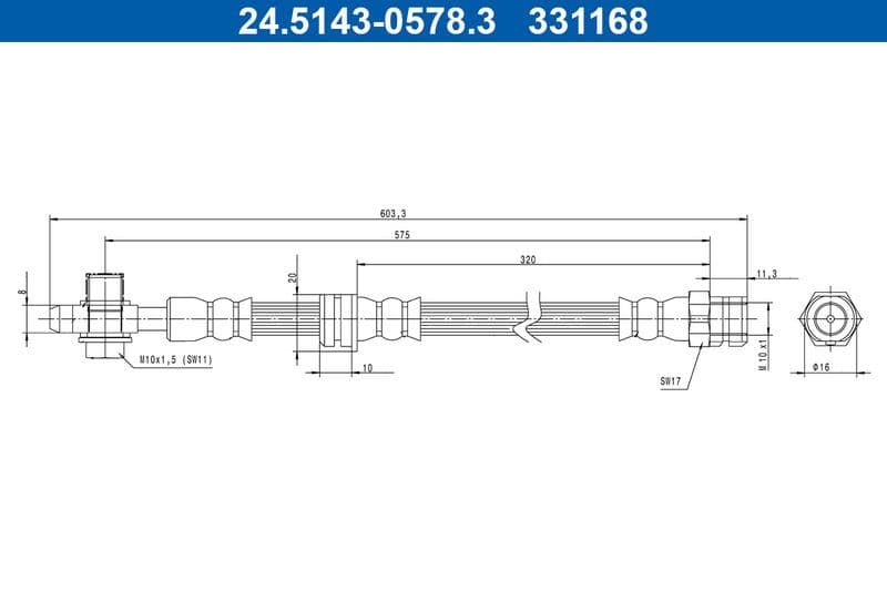 Furtun frana ATE 24.5143-0578.3