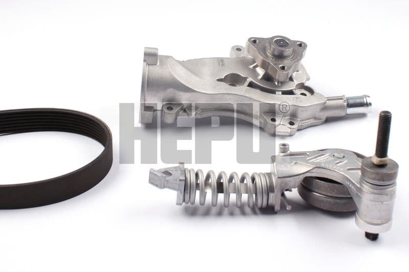 Pompa apa + Set curea transmisie cu caneluri HEPU PK03710