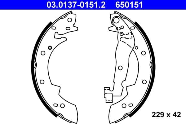 Set saboti frana ATE 03.0137-0151.2