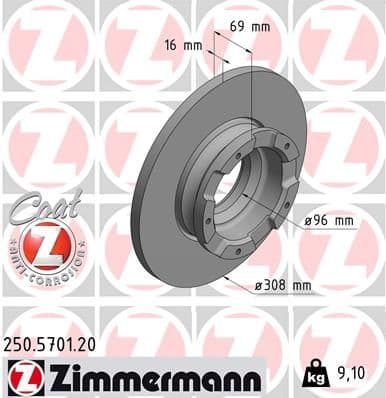Disc frana ZIMMERMANN COAT Z 250.5701.20