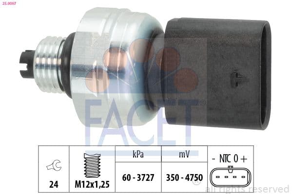 Comutator presiune, aer conditionat FACET OE Equivalent 25.0067