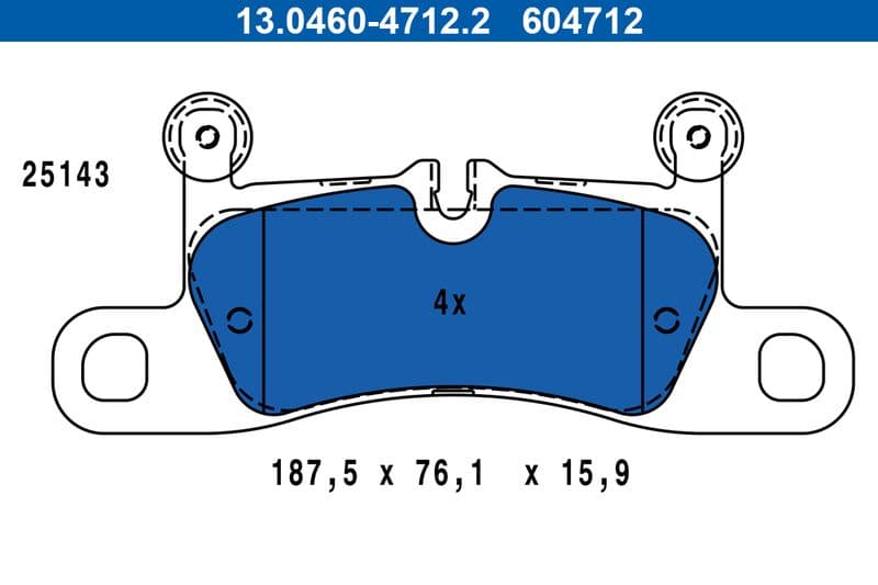 set placute frana,frana disc ATE 13.0460-4712.2
